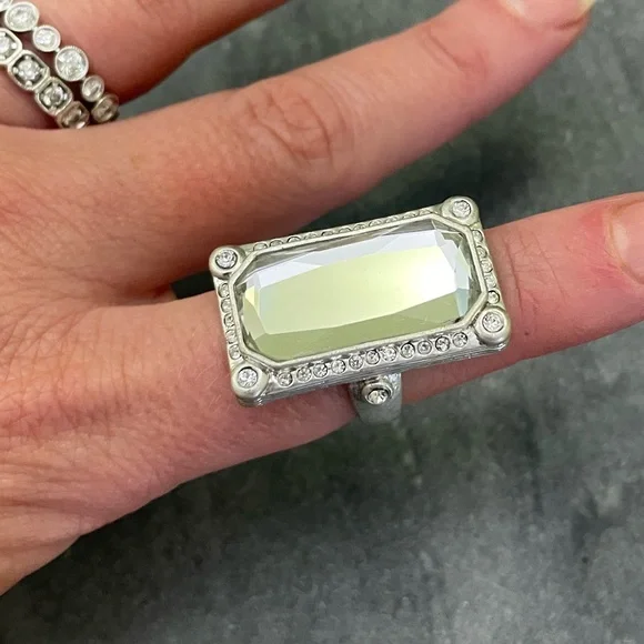 Lia Sophia Acropolis Silver Statement Ring - Picture 8 of 9